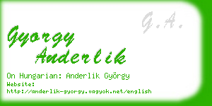 gyorgy anderlik business card